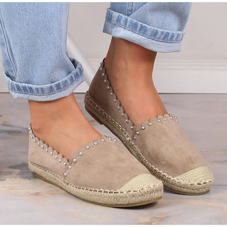 Espadrilles à Enfiler Pour Femmes Beige Vinceza 34595 – Image 4