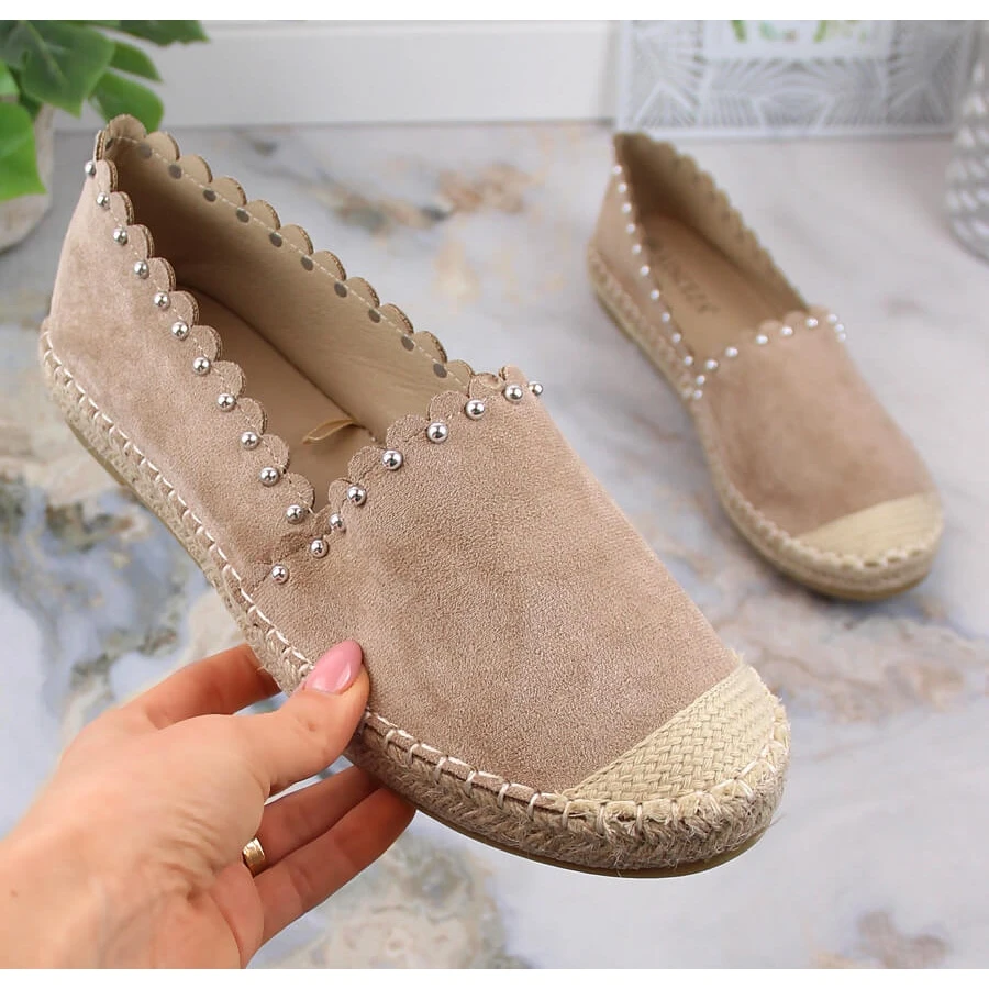 Espadrilles à Enfiler Pour Femmes Beige Vinceza 34595 – Image 5