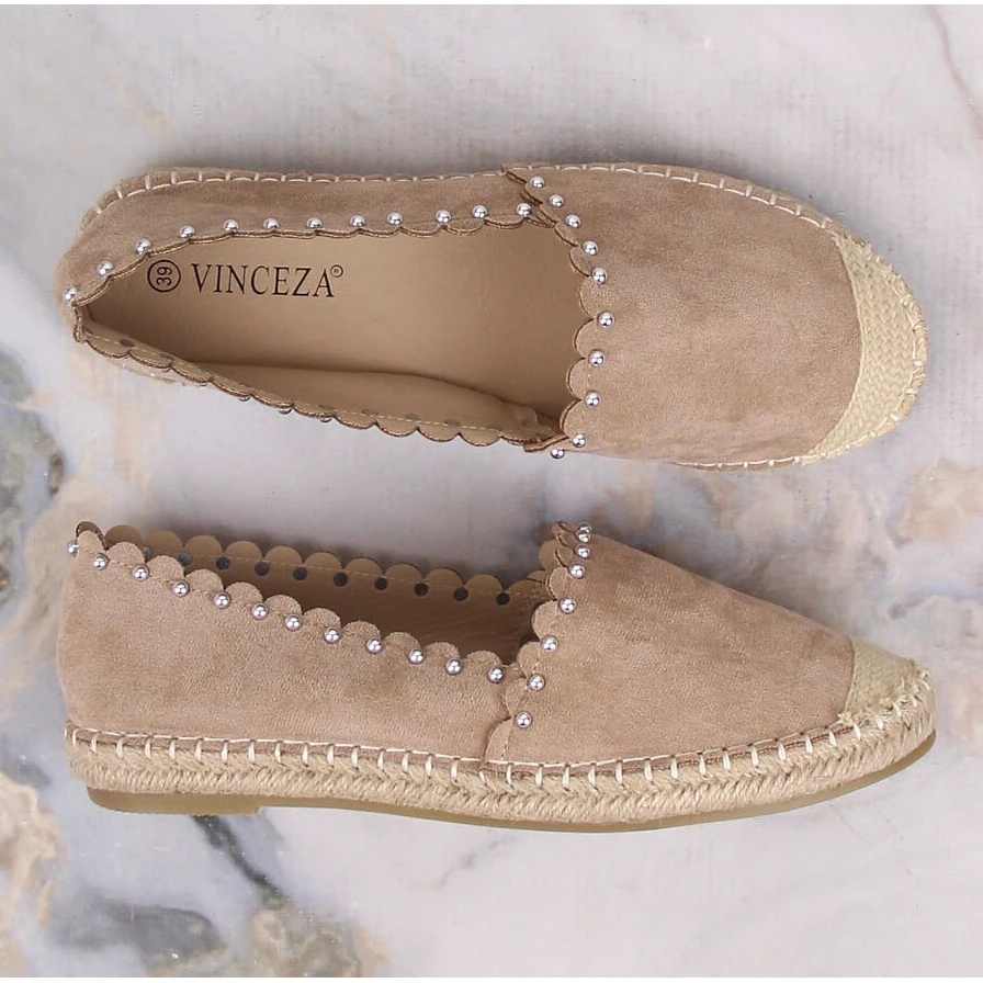 Espadrilles à Enfiler Pour Femmes Beige Vinceza 34595 – Image 7