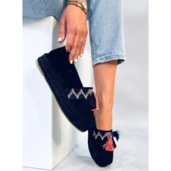 Espadrilles Boho Ă Franges Birna Black Le Noir
