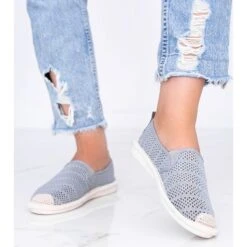 Espadrilles En Dentelle Gris Soleil Tropical