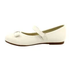 EVE Ballerines Avec Noeud Velcro MISSE Blanc Blanche