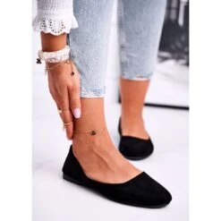 EVE Ballerines Lasota En Daim Noir Pour Femmes Le Noir