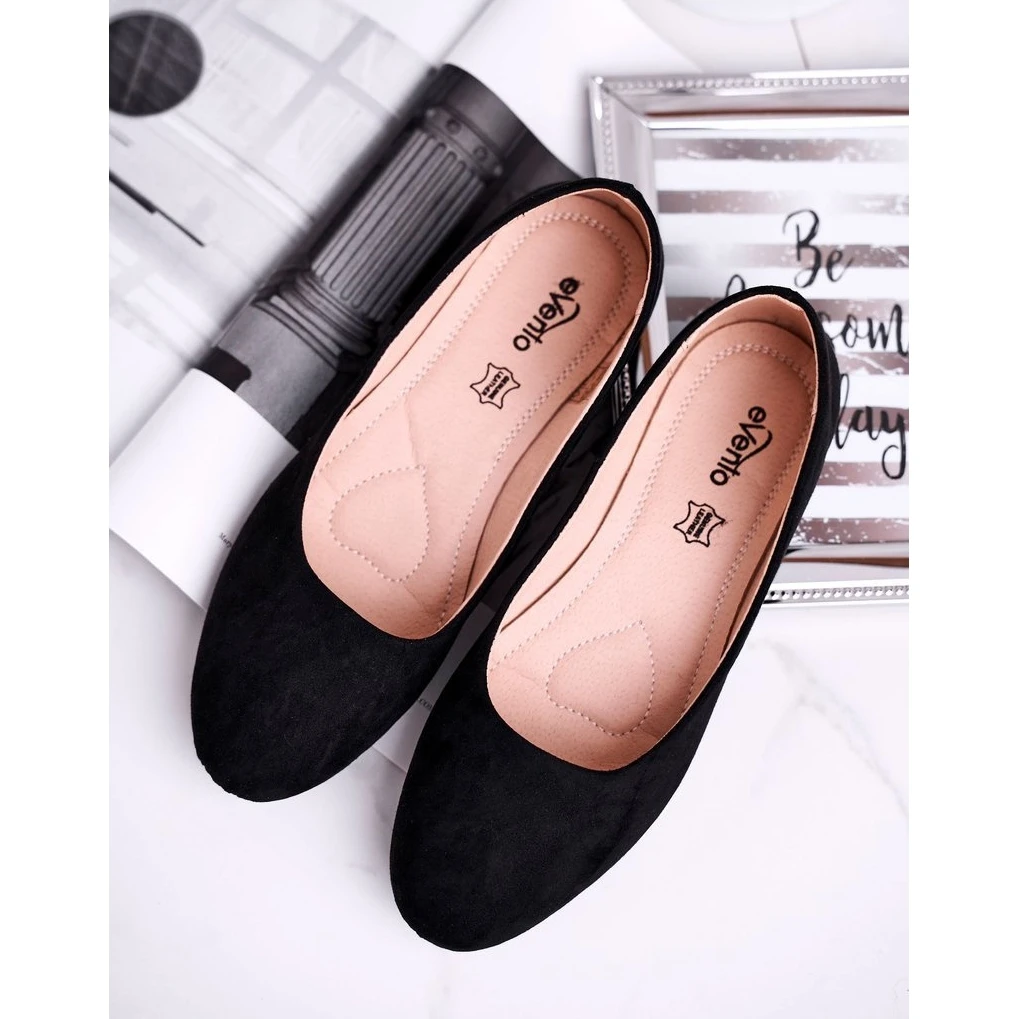 EVE Ballerines Lasota En Daim Noir Pour Femmes Le Noir – Image 4