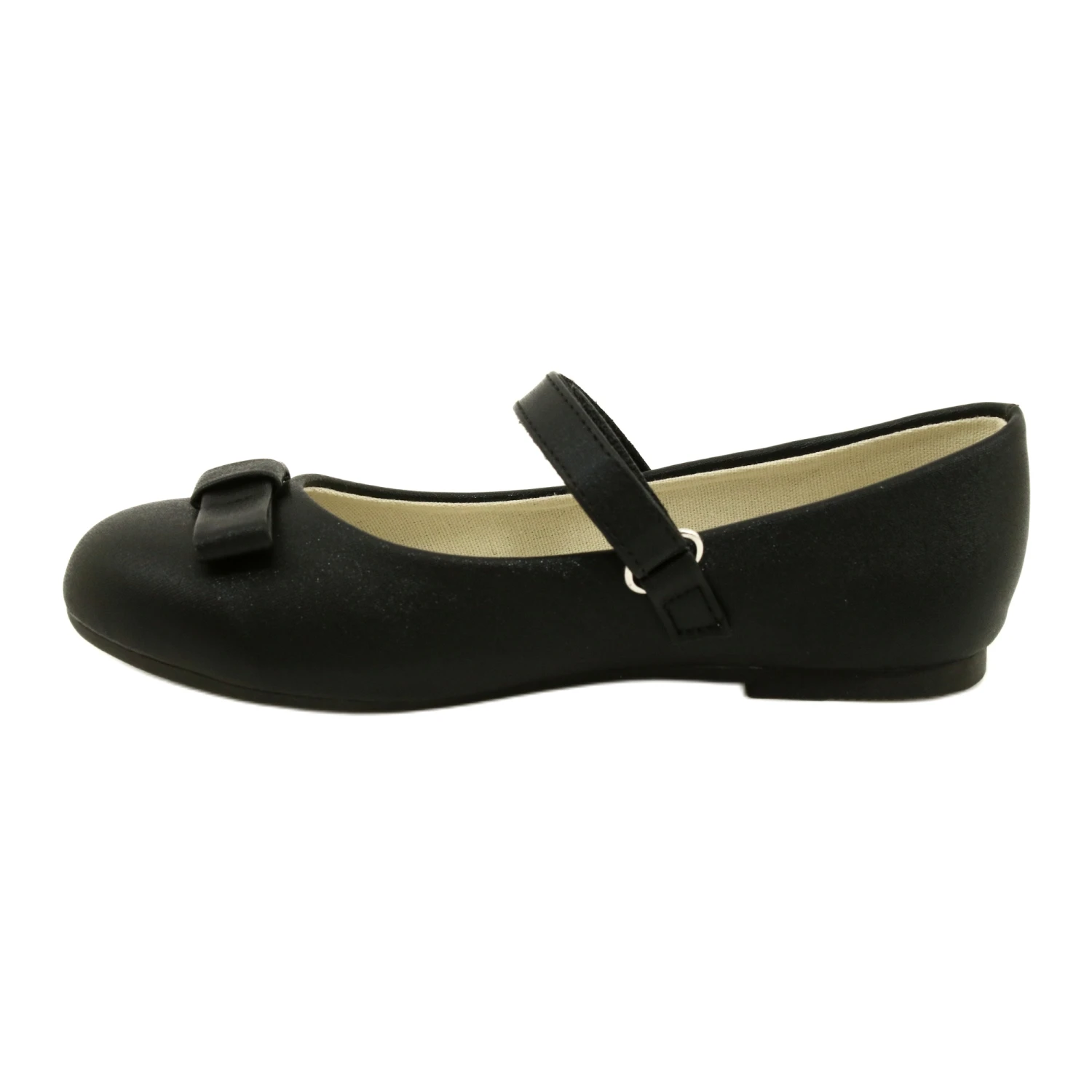 EVE Ballerines Noires Avec Noeud Velcro MISSE Le Noir