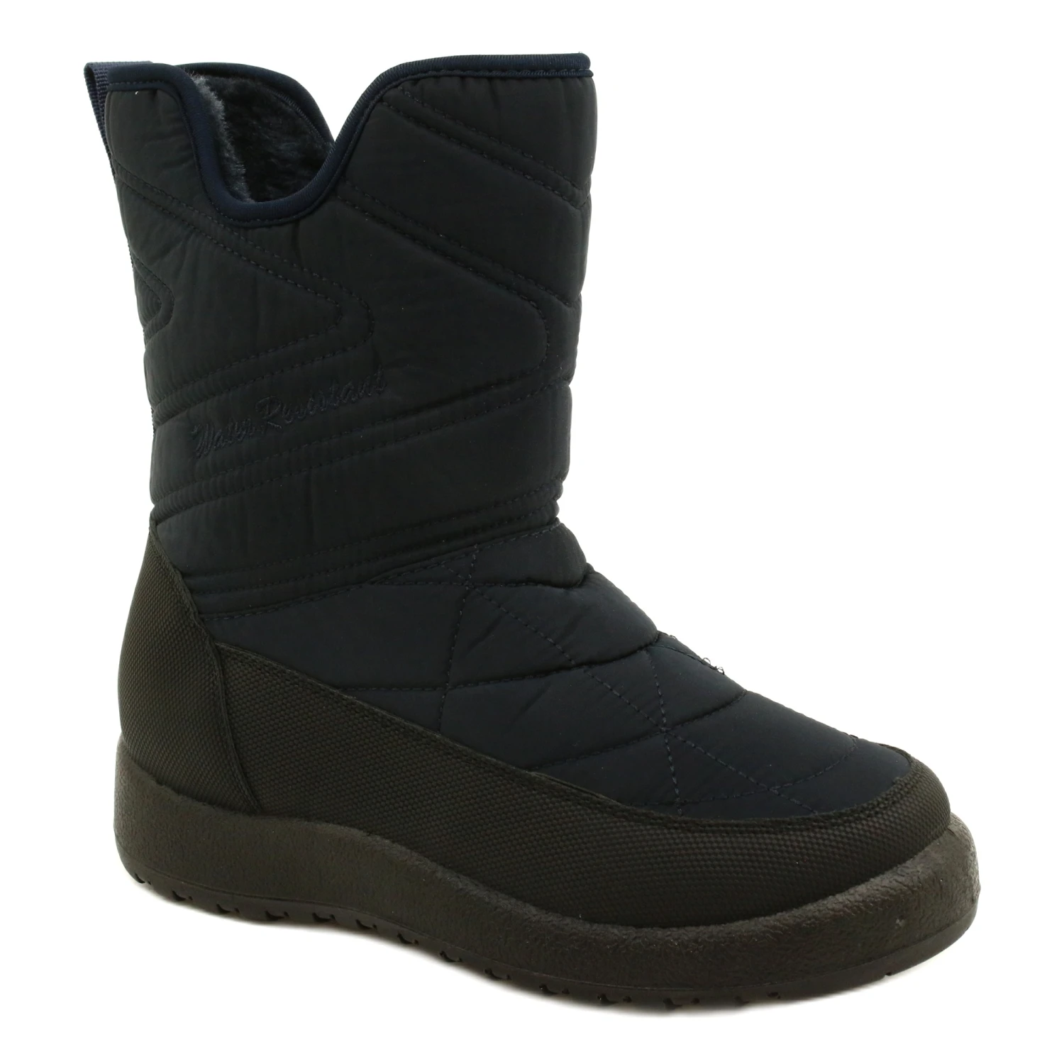 Evento Bottes De Neige Marine Résistantes à L'eau Pour Femmes Le Noir Bleu Marin – Image 2