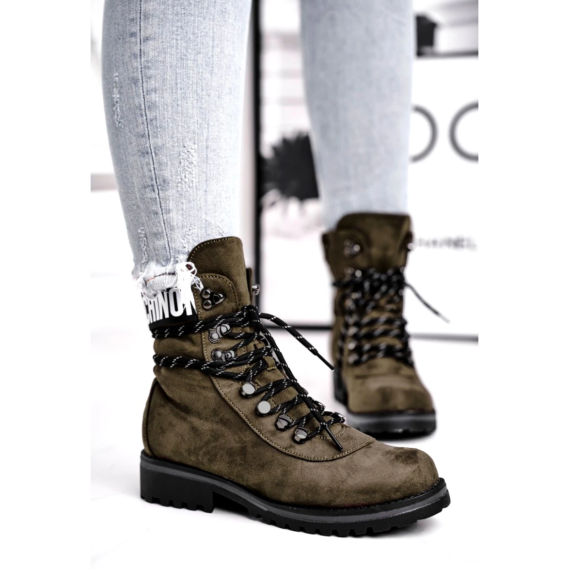 Evento Tall Timberki Kaki 9BT35-1331 Dk.Green Popsi Le Noir Vert