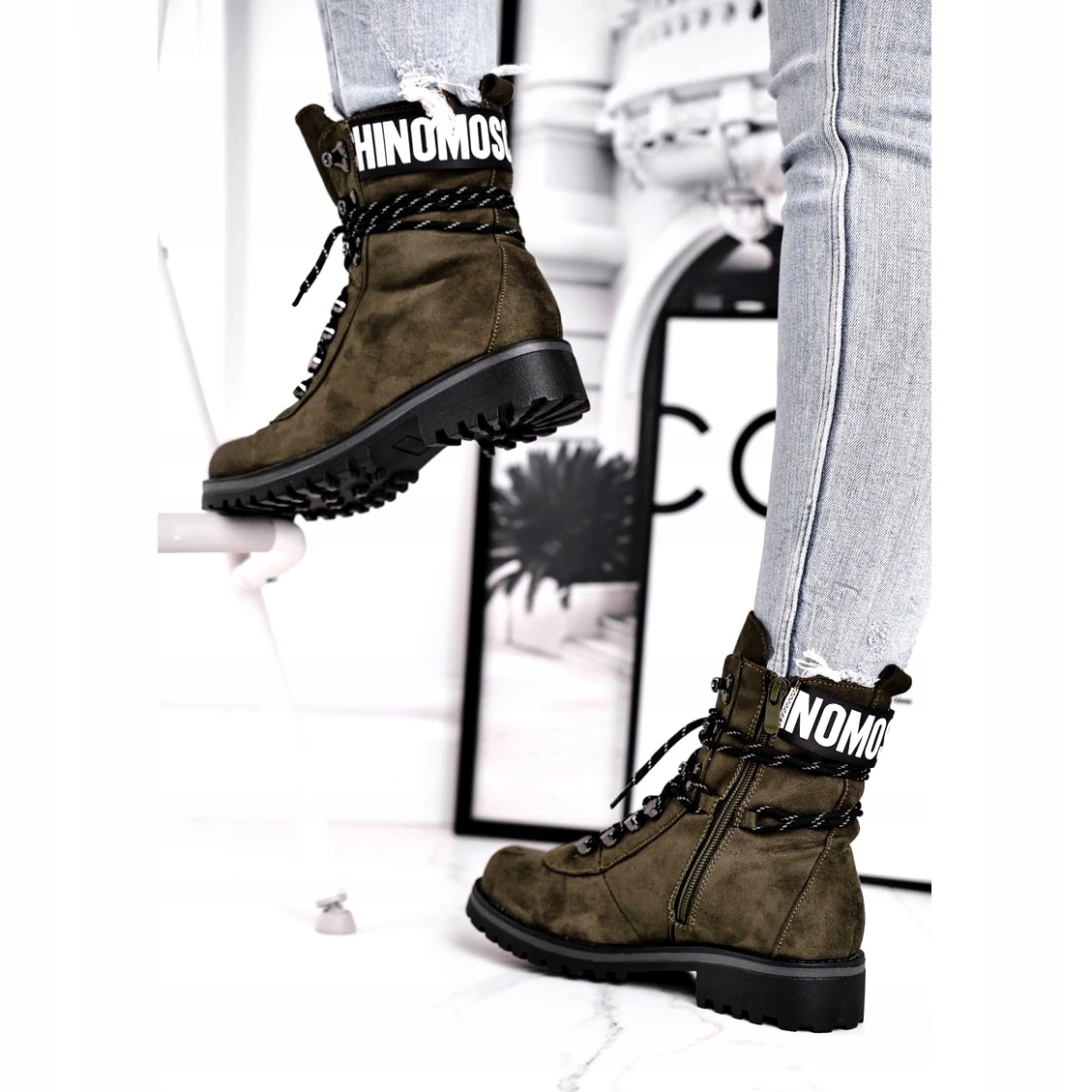 Evento Tall Timberki Kaki 9BT35-1331 Dk.Green Popsi Le Noir Vert – Image 2