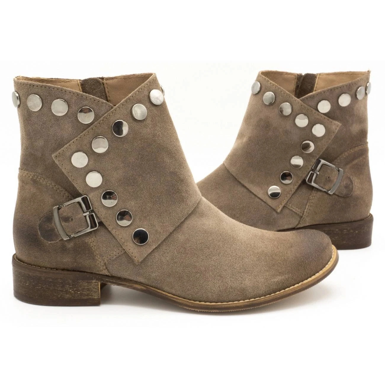 Exousite Boots Cuir Femme Clous 1198 Gris – Image 6