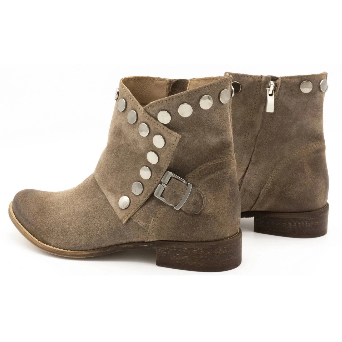 Exousite Boots Cuir Femme Clous 1198 Gris – Image 7