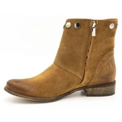 Exousite Bottines Femme En Cuir à Clous 1198 Camel Brun Multicolore