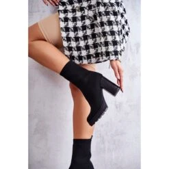 FB2 Bottines Noires Louve Material Pour Femmes Le Noir