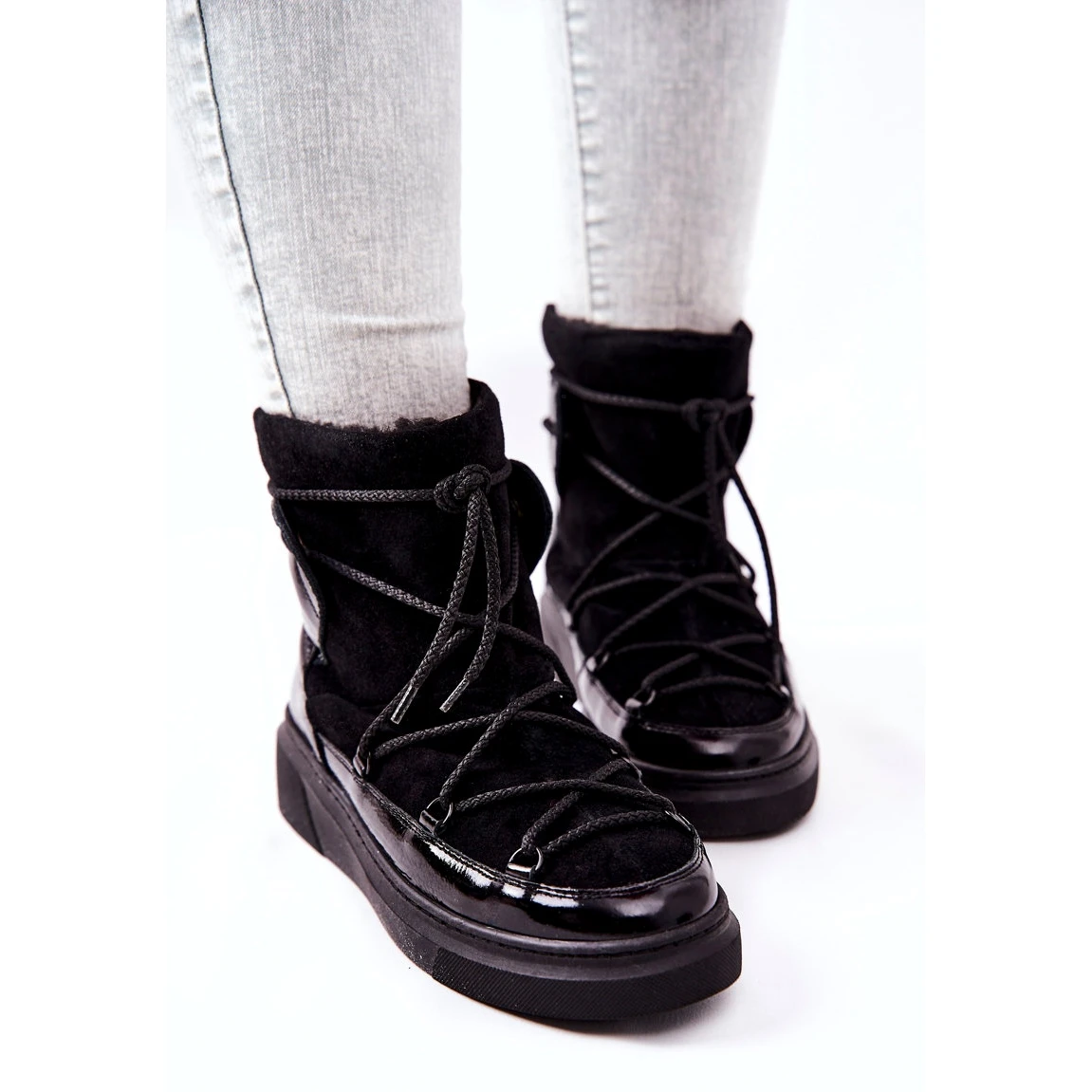 FILIPCZYK Bottes De Neige Chaudes En Daim Noir Clarem Le Noir – Image 3