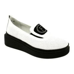 Filippo Chaussures Pour Femmes En Cuir élégant Blanc DP4572/23 WH Blanche