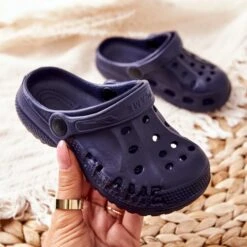 Flameshoes Chaussons Maison Enfant Crocs Bleu Marine