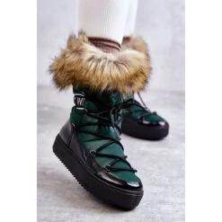 FM1 Bottes De Neige à Lacets Pour Femmes Vert Santero