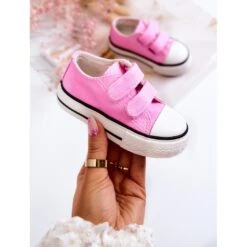 FR1 Baskets Enfant Avec Velcro Rose Bernie ['rose']