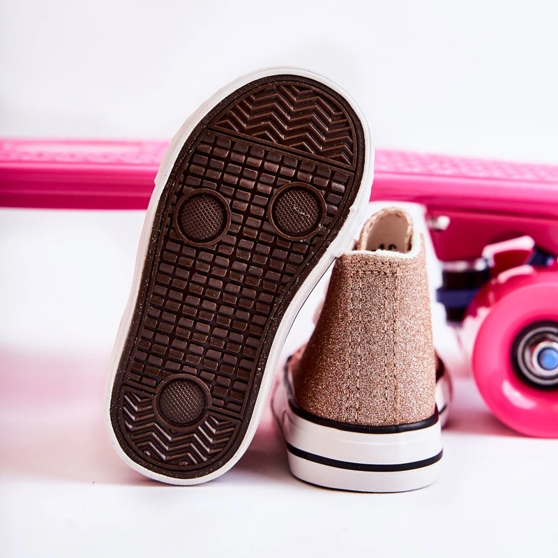 FR1 Baskets Enfant Haute Rose Or Catrina D'or D'or – Image 2