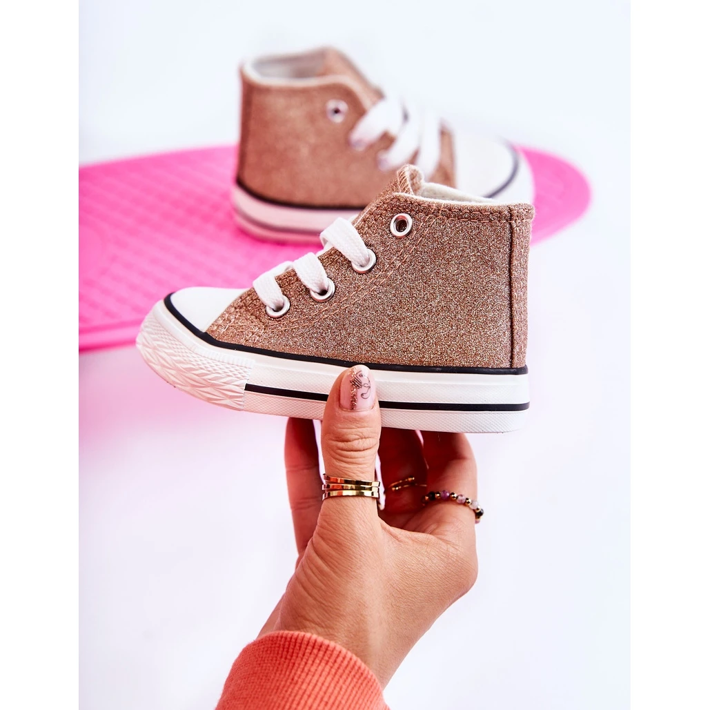 FR1 Baskets Enfant Haute Rose Or Catrina D'or D'or – Image 6