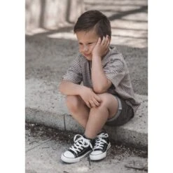 FR1 Baskets Montantes Enfant Noir Filemon Le Noir