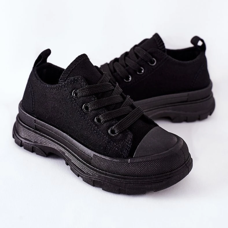 FR1 Baskets Noires Pour Enfants Travel Time Le Noir – Image 5