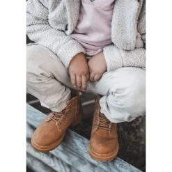 FR1 Bottes Chaudes Enfant Camel Cheddy Brun