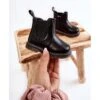 FR1 Bottes Chaudes Enfant Cuir Noir Porky Le Noir
