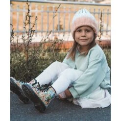 FR1 Bottes Chaudes Enfant Print Rose Dexi Multicolore