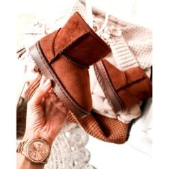 FR1 Bottes Chaudes Pour Enfants Bottes De Neige Marron Gooby Brun