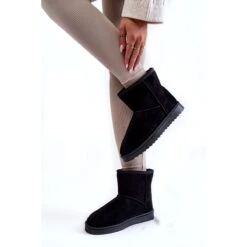 FR1 Bottes De Neige Chaudes Noires Pour Femmes Virgina Le Noir