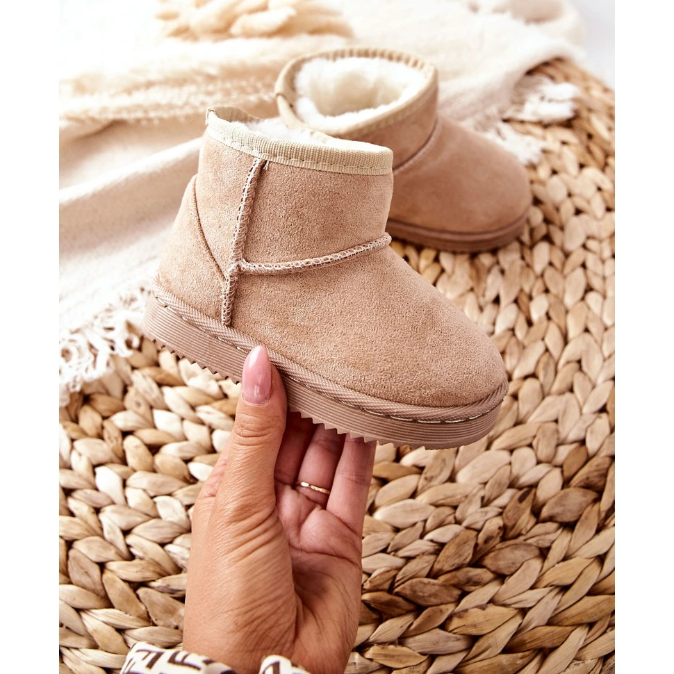 FR1 Bottes De Neige Chaudes Pour Enfants Beige Gooby – Image 4