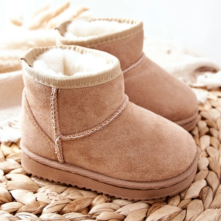 FR1 Bottes De Neige Chaudes Pour Enfants Beige Gooby – Image 5