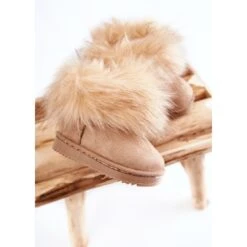 FR1 Bottes De Neige Enfant Avec Fourrure Beige Ariana