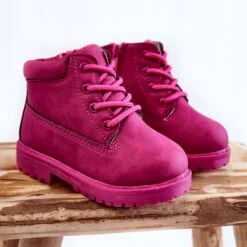 FR1 Bottes Trappeur Zippées Enfant Fuchsia Dexter Rose ['rose']