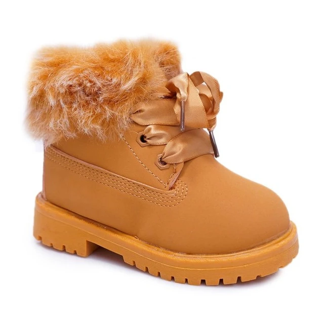 FR1 Bottes Trappeurs Enfant Chauffées Avec Fourrure Camel Tesoro Brun – Image 5
