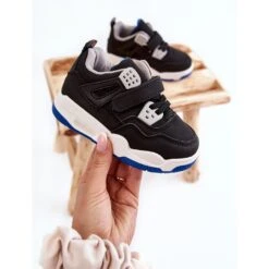 FR1 Chaussures De Sport En Cuir Pour Enfant Noir Et Marine Marisa Le Noir Bleu