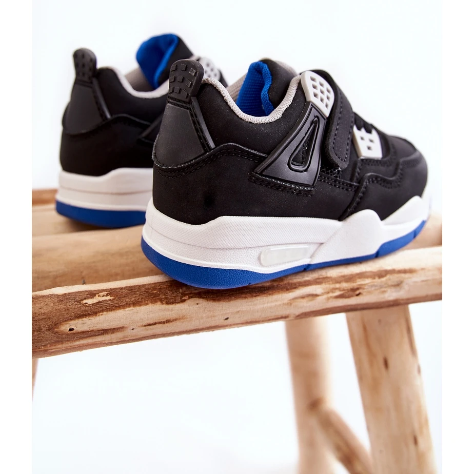 FR1 Chaussures De Sport En Cuir Pour Enfant Noir Et Marine Marisa Le Noir Bleu – Image 2