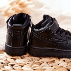 FR1 Chaussures De Sport Hautes Pour Enfants Noir Bartnie Le Noir