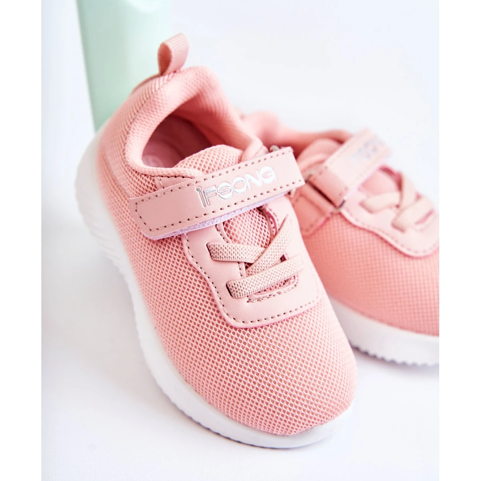 FR1 Chaussures De Sport Pour Enfants Avec Velcro Rose Lexy – Image 3