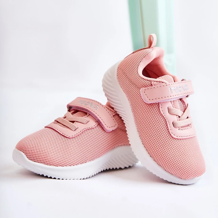 FR1 Chaussures De Sport Pour Enfants Avec Velcro Rose Lexy – Image 5