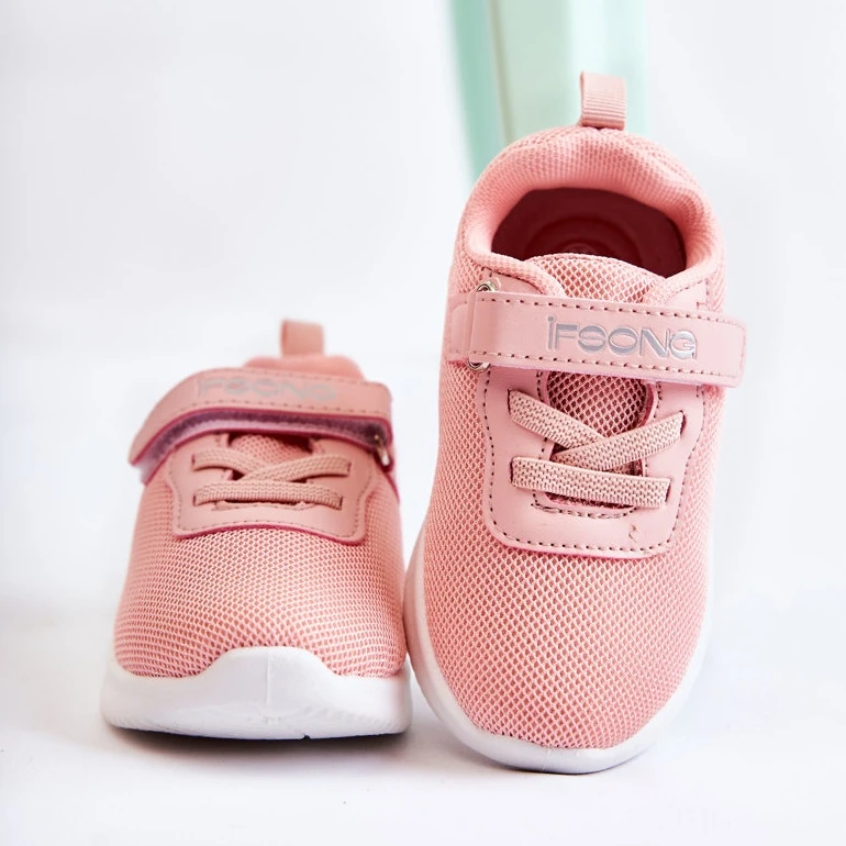 FR1 Chaussures De Sport Pour Enfants Avec Velcro Rose Lexy – Image 6