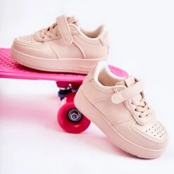 FR1 Chaussures Sport Enfant Avec Velcro Rose Elike