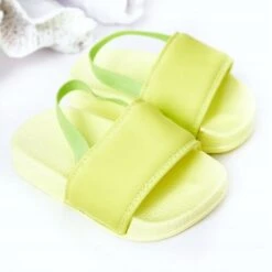 FR1 Pantoufles En Caoutchouc Citron Vert Pour Enfants Nageur