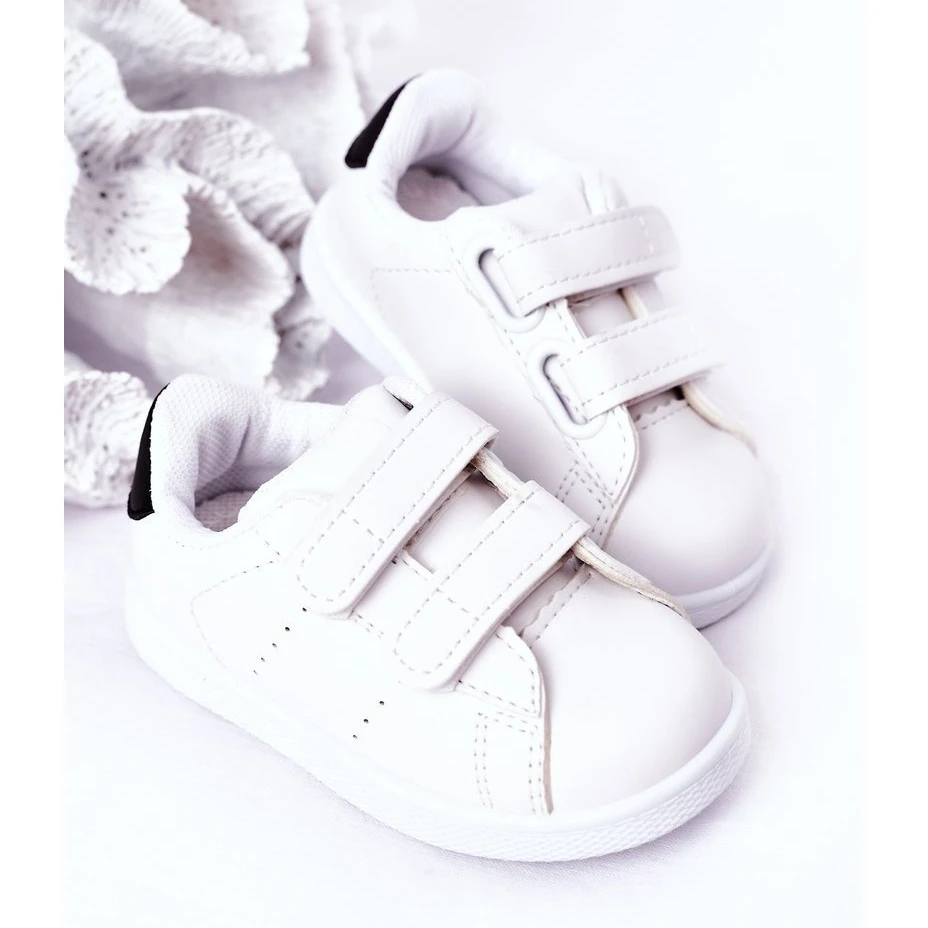 FR1 Sneakers California Noires Et Blanches Pour Enfants Avec Velcro Le Noir
