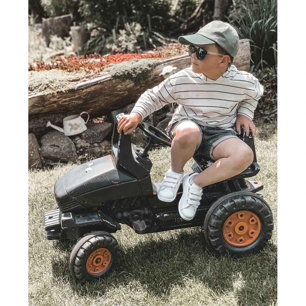 FR1 Sneakers California Noires Et Blanches Pour Enfants Avec Velcro Le Noir – Image 7