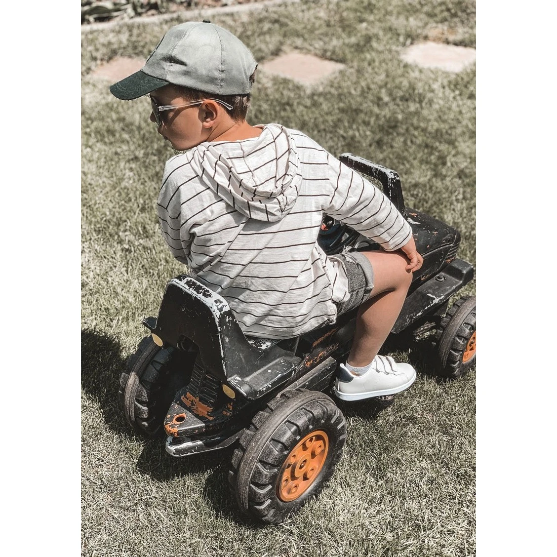 FR1 Sneakers California Noires Et Blanches Pour Enfants Avec Velcro Le Noir – Image 9