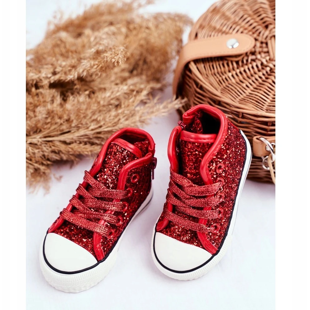 FRROCK Baskets Enfant High Shiny Red Ally Rouge – Image 4