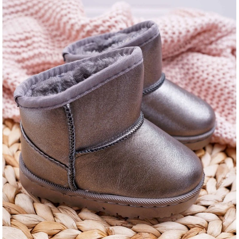 FRROCK Bottes De Neige Chaudes Pour Enfants En étain Scooby Gris – Image 3