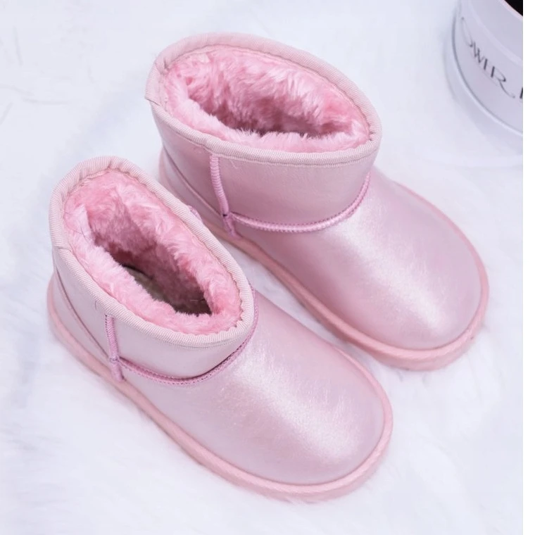 FRROCK Bottes De Neige Chaudes Pour Enfants Roses Scooby 2022-1C / 2C / 3C