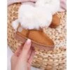 FRROCK Bottes De Neige Pour Enfants Avec Fourrure Camel Kiks Brun